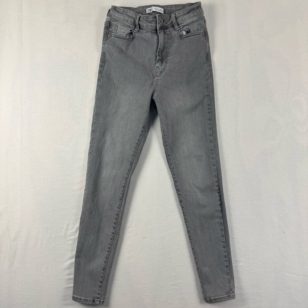 Zara Jegging Jeans Fall 2022 Denim Collection Mid Rise Women's Gray Size 4